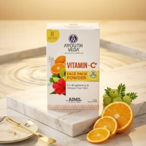 Ayouthveda Vitamin-C Face Pack Powder – Brightening & Pimple-Free Skin Care