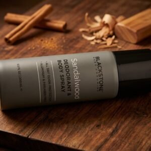 Blackstone Sandalwood Deodorant & Body Spray – All Day Odor Protection, 200ml
