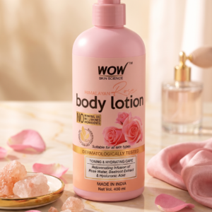 WOW Skin Science Himalayan Rose Body Lotion – 400 ml | Hydrating & Toning Moisturizer