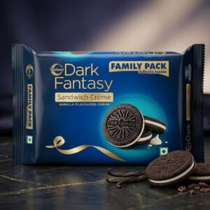 Sunfeast Dark Fantasy Sandwich Crème Vanilla Flavoured Biscuits – Family Pack