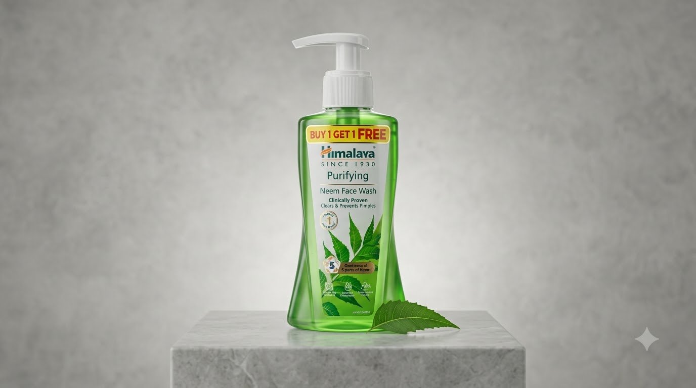 Himalaya Purifying Neem Face Wash – Oil Control & Pimple Care - Buy 1 Get 1 Free