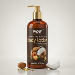 WOW Skin Science Coconut Milk & Argan Oil Body Lotion – 24-Hour Deep Hydration (400 ml)