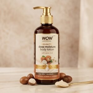 WOW Skin Science Shea Butter Deep Moisture Body Lotion with Lactic Acid (Up to 48hr Moisture)