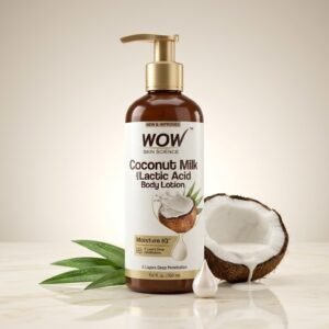 WOW Skin Science Coconut Milk & Lactic Acid Body Lotion – Moisture IQ™ (5 Layers Deep Penetration)