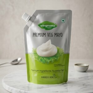 Wingreens Farms Premium Veg Mayo – Rich, Thick & Creamy Eggless Mayonnaise, Spout Pouch